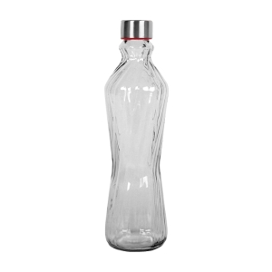 Φιάλη - μπουκάλι γυάλινο Φ8,5Χ31 εκ. 1000 ml με ΙΝΟΧ καπάκι - KESKOR 56273