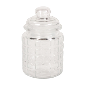 Βάζο αποθήκευσης γυάλινο με καπάκι 320 ml Φ7,8Χ12,5 εκ. - KESKOR 47302