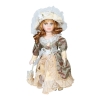 Κούκλα διακοσμητική πορσελάνης 32 εκ. με φόρεμα και καπέλο - KESKOR 21206-4
