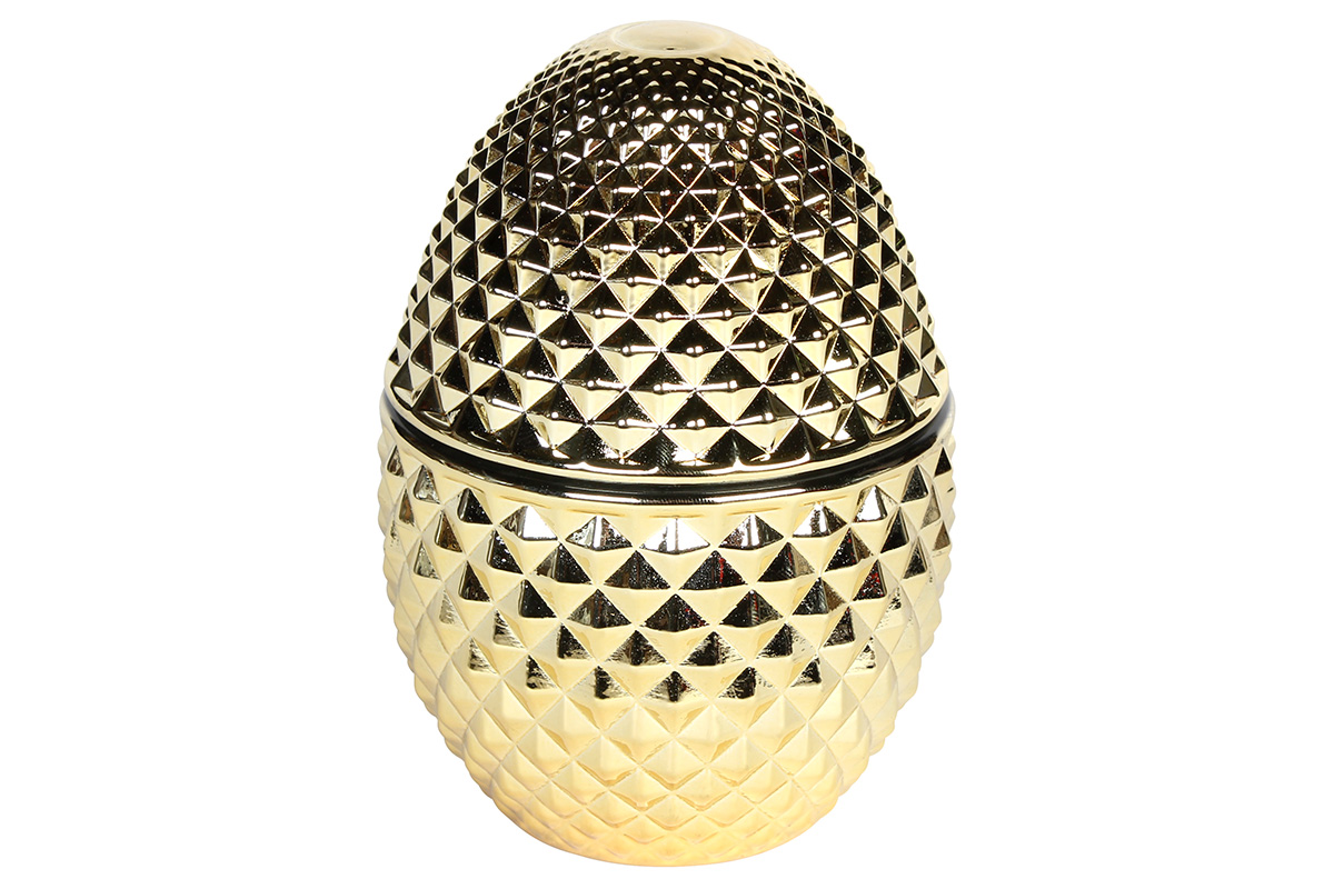 Αυγό διακοσμητικό γυάλινο Φ8Χ12 εκ. χρυσό - KESKOR 72608