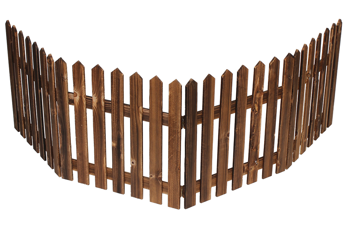 Φράχτης κήπου ξύλινος 39,5Χ160 εκ. αναδιπλούμενος καφέ - KESKOR 34803