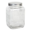 Βάζο αποθήκευσης γυάλινο 2800 ml 13,5Χ13,5Χ21 εκ. με μεταλλικό καπάκι - KESKOR 56825