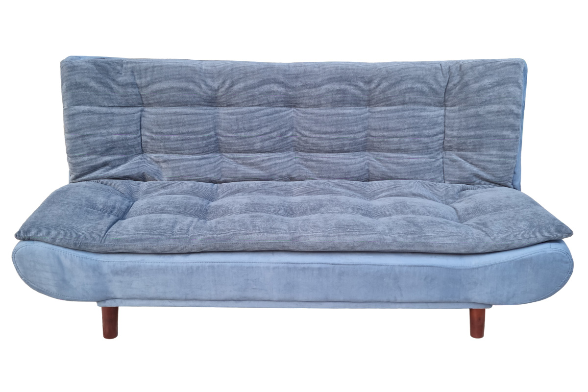 Τριθέσιος καναπές κρεβάτι με επένδυση από ύφασμα μπλε - KESKOR 796851