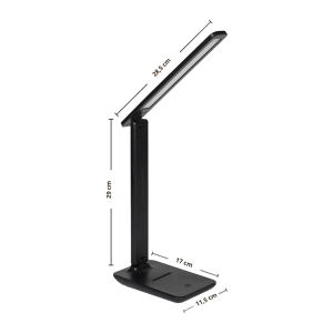 Πορτατίφ γραφείου LED 5 Watt 11,5Χ17Χ50 εκ. αναδιπλούμενο μαύρο - KESKOR 82600