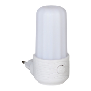 Φωτάκι νυκτός LED 0,4 Watt Φ4,5Χ9 εκ. Κύλινδρος λευκό - KESKOR 14913-2