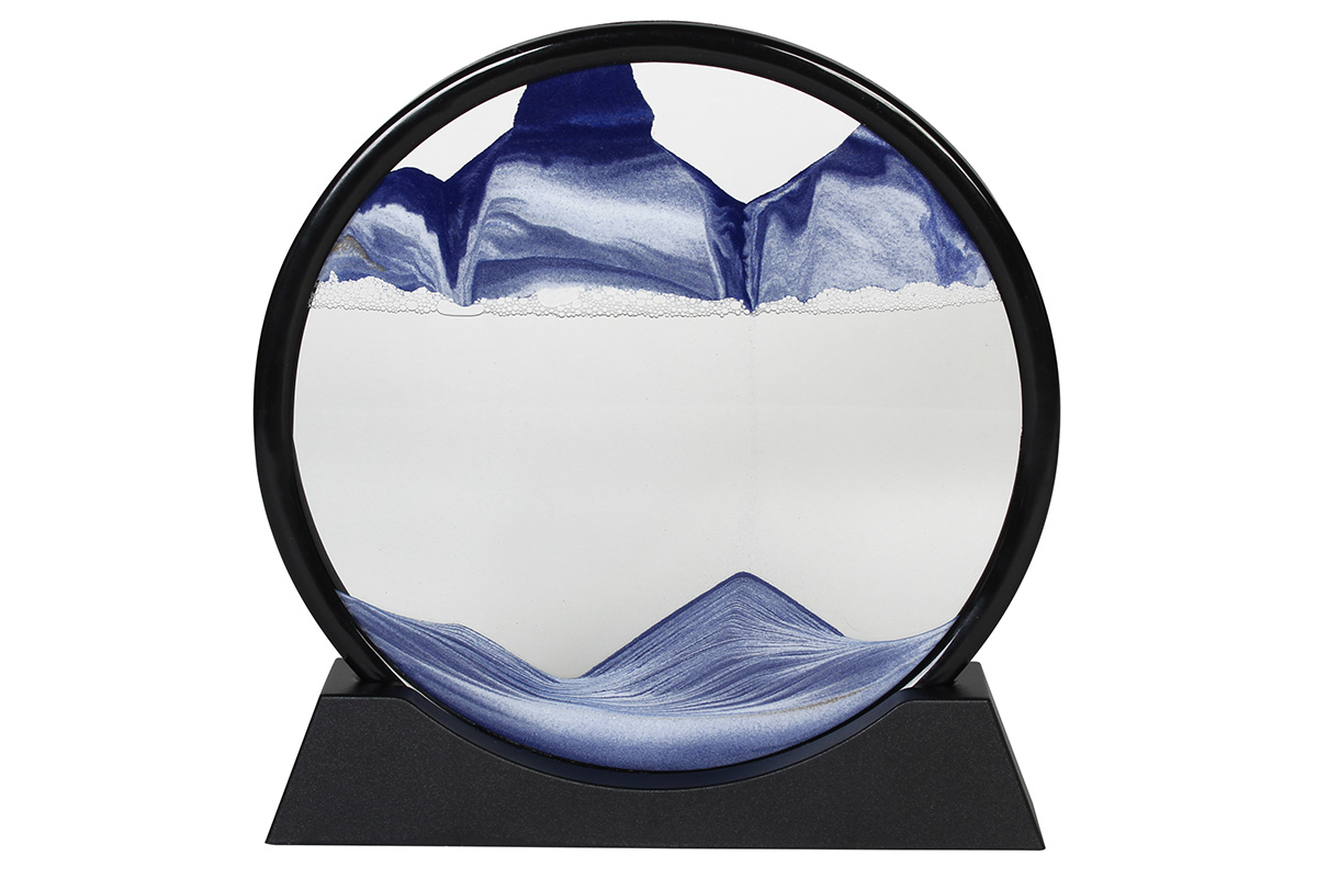 Διακοσμητικό επιτραπέζιο 3D ILLUSION Φ25,5Χ26 εκ. με κινούμενη άμμο Μπλε - KESKOR 77291-4