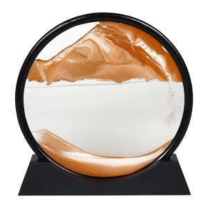 Διακοσμητικό επιτραπέζιο 3D ILLUSION Φ25,5Χ26 εκ. με κινούμενη άμμο Πορτοκαλί - KESKOR 77291-6