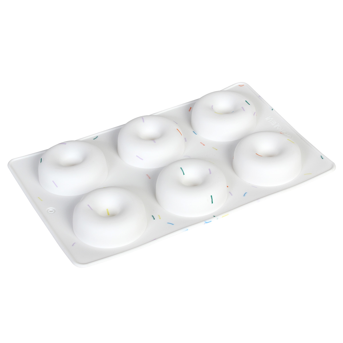 Φόρμα σιλικόνης Donuts 6 θέσεων 27Χ17Χ2 εκ. λευκό - KESKOR 65016-12