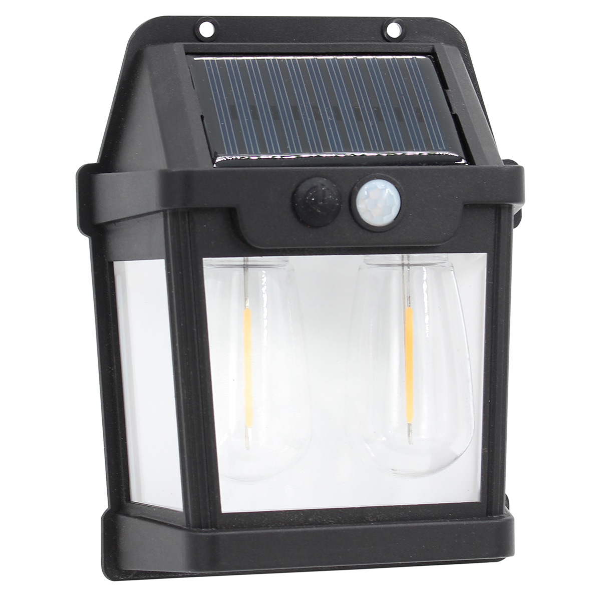 Ηλιακό φωτιστικό τοίχου LED 12,5Χ5Χ15 εκ. IP65 με 2 λάμπες, αισθητήρα κίνησης και φωτοκύτταρο - KESKOR 68350