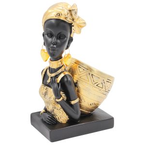 Διακοσμητικό polyresin 15Χ10Χ23 εκ. Africa μαύρο χρυσό - KESKOR 67274