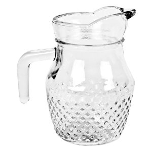 Κανάτα κρασιού γυάλινη 500 ml με ανάγλυφο σχέδιο - KESKOR 62550