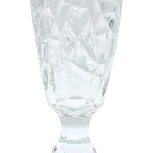 Ποτήρια σαμπάνιας τεμ. 6 κολωνάτα γυάλινα 170 ml Φ6Χ19,5 εκ. με χρυσό χείλος - KESKOR 68564