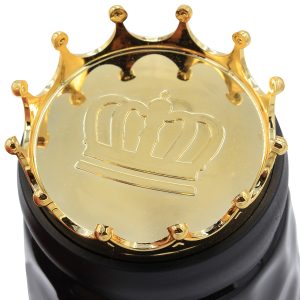 Κούπα κεραμική 440 ml Φ9Χ15 εκ. Vegan μαύρο χρυσό με πλαστικό καπάκι - KESKOR 79194-4