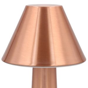 Πορτατίφ μεταλλικό LED επαναφορτιζόμενο (USB) Φ9Χ23 εκ. Ροζ Χρυσό - KESKOR 67965