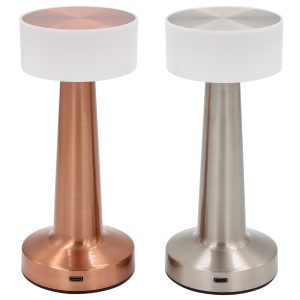 Πορτατίφ μεταλλικό LED επαναφορτιζόμενο (USB) Φ9Χ21 εκ. Ασημί - KESKOR 67969