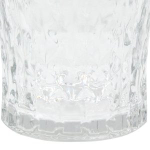 Ποτήρια κρασιού τεμ. 6 γυάλινα 240 ml Φ8,4Χ9 εκ. με ανάφλυφο σχέδιο - KESKOR 68555