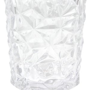 Ποτήρια νερού τεμ. 6 γυάλινα 350 ml Φ7,8Χ12,5 εκ. με ανάφλυφο σχέδιο - KESKOR 68560