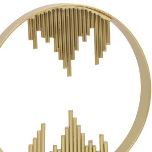 Διακοσμητικό μεταλλικό επιτραπέζιο 20Χ8Χ30 εκ. μαύρο χρυσό - KESKOR 67980