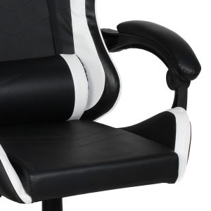 Πολυθρόνα γραφείου GAMING 64Χ55Χ111-121 εκ. με PU μαύρο λευκό - KESKOR 101-3015-2