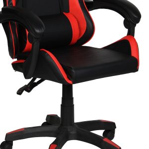 Πολυθρόνα γραφείου GAMING 64Χ55Χ111-121 εκ. με PU μαύρο κόκκινο - KESKOR 101-3016-2
