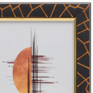 Κορνίζα πλαστική 13Χ18 εκ. Μαύρη με λεπτομέρειες χαλκού - KESKOR 82350-2