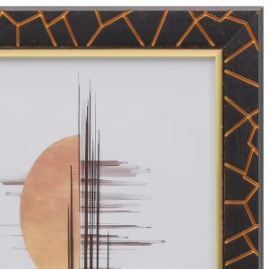 Κορνίζα πλαστική 15Χ20 εκ. Μαύρη με λεπτομέρειες χαλκού - KESKOR 82351-2