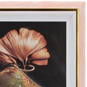 Κορνίζα πλαστική 15Χ20 εκ. Σομόν Ροζ με χρυσές λεπτομέρειες - KESKOR 82357-4