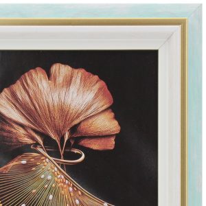 Κορνίζα πλαστική 15Χ20 εκ. Τιρκουάζ με χρυσές λεπτομέρειες - KESKOR 82357-1