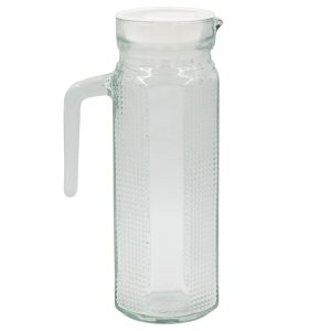 Κανάτα γυάλινη 850 ml Φ8,5Χ23 εκ. με πλαστικό καπάκι - KESKOR 65674