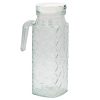 Κανάτα γυάλινη 950 ml 8Χ8Χ24 εκ. με πλαστικό καπάκι - KESKOR 65676