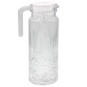 Κανάτα γυάλινη 950 ml Φ9Χ24 εκ. με πλαστικό καπάκι - KESKOR 65677