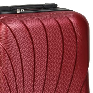 Βαλίτσα – Τρόλεϊ πλαστική καμπίνας 37Χ21Χ56 εκ. Κόκκινη με 4 ρόδες - KESKOR 16649-2