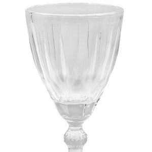 Ποτήρια νερού τεμ. 4 κολωνάτα γυάλινα 250 ml Φ8,8Χ18,5 εκ. με ανάγλυφο σχέδιο - KESKOR 65630