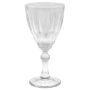 Ποτήρια νερού τεμ. 4 κολωνάτα γυάλινα 250 ml Φ8,8Χ18,5 εκ. με ανάγλυφο σχέδιο - KESKOR 65630