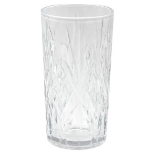 Ποτήρια νερού τεμ. 6 γυάλινα 280 ml Φ6,8Χ12,7 εκ. με ανάγλυφο σχέδιο - KESKOR 61357