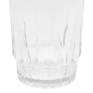 Ποτήρια νερού τεμ. 6 γυάλινα 250 ml Φ6,8Χ10,8 εκ. με ανάγλυφο σχέδιο - KESKOR 61377