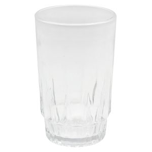 Ποτήρια νερού τεμ. 6 γυάλινα 250 ml Φ6,8Χ10,8 εκ. με ανάγλυφο σχέδιο - KESKOR 61377