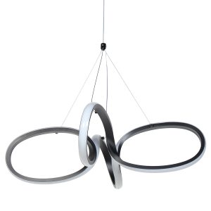 Φωτιστικό κρεμαστό LED 50W 41Χ41Χ15-80 εκ. Μαύρο - KESKOR 577901