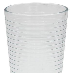Ποτήρια νερού τεμ. 6 γυάλινα 280 ml Φ7,3Χ12,7 εκ. με ανάγλυφο σχέδιο - KESKOR 55410