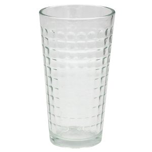 Ποτήρια νερού τεμ. 6 γυάλινα 280 ml Φ7,3Χ12,7 εκ. με ανάγλυφο σχέδιο - KESKOR 55413