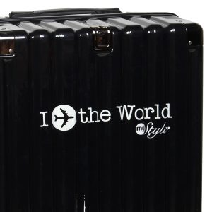 Βαλίτσα - Τρόλεϊ πλαστική μεσαία 43Χ25Χ66 εκ. World Μαύρη - KESKOR 89100-1