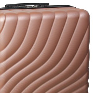 Βαλίτσα – Τρόλεϊ πλαστική μεγάλη 48Χ29Χ74 εκ. Ροζ Χρυσό με 4 ρόδες - KESKOR 89110-1
