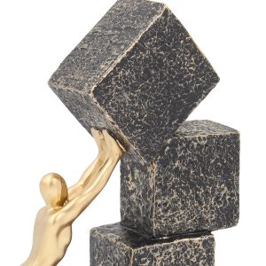 Διακοσμητικό polyresin 17Χ8,5Χ22 εκ. Μαύρο Χρυσό - KESKOR 67239