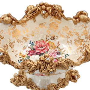 Κουπ διακσομητικό Polyresin 39X19X24 εκ. Γόνδολα Floral - KESKOR 66001