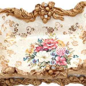Κουπ διακσομητικό Polyresin 34Χ21Χ13 εκ. Floral - KESKOR 66004