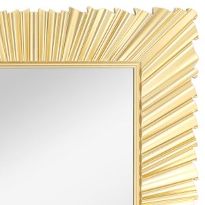 Καθρέπτης τοίχου 75Χ100 εκ. Χρυσός με πλαστικό πλαίσιο - KESKOR 72801