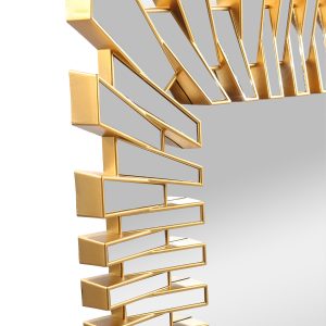 Καθρέπτης τοίχου 57Χ74 εκ. Χρυσός με πλαστικό πλαίσιο - KESKOR 72802