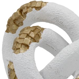 Διακοσμητικό Polyresin 17Χ11Χ10 εκ. Αλυσίδα Λευκό Χρυσό - KESKOR 72319-1