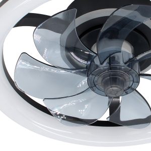 Ανεμιστήρας οροφής με 7 πτερύγια Φ40Χ12 εκ. 53 Watt με φωτισμό LED και controller Μαύρο - KESKOR 536600