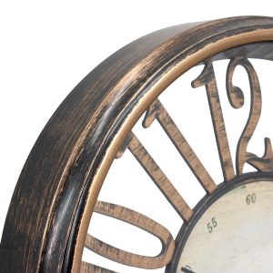 Ρολόι τοίχου πλαστικό Φ30Χ4,5 εκ. Μπρονζέ - KESKOR 87528